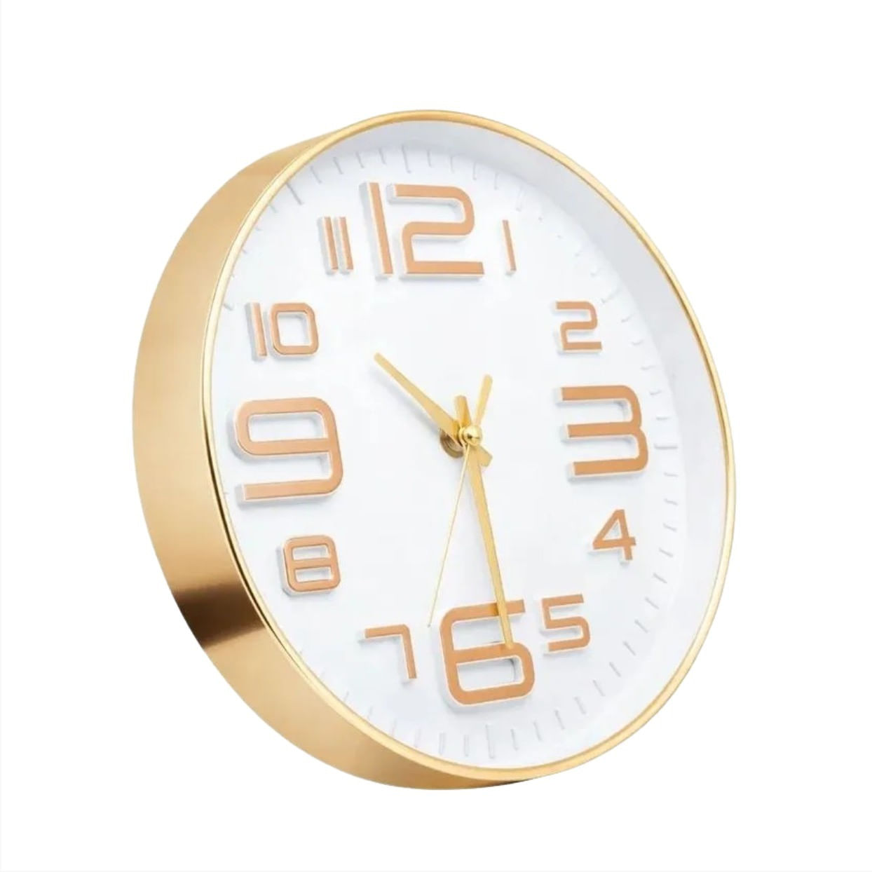 Relogio deParedeRedondoLyorBrancoeDourado25cm-167738